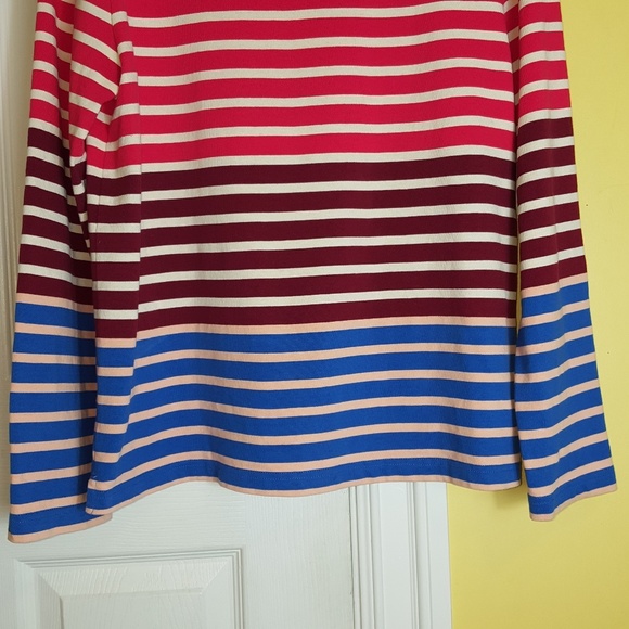 J. Crew Stripe Longsleeves Top Large - Picture 3 of 8
